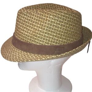 FRYE Straw Fedora Hat NWT